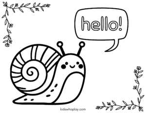 snail coloring page