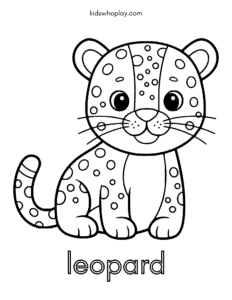 leopard coloring sheet