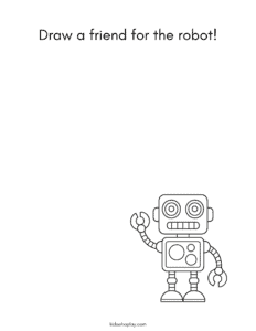 robot coloring page