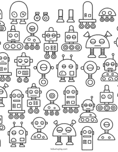 robots coloring book