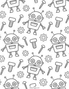 robot coloring for kids