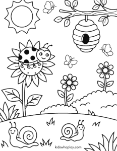 spring coloring sheet