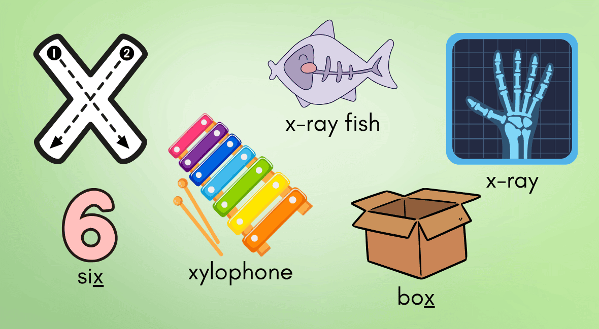 x words for kids