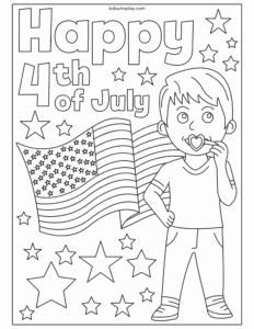 happy 4th of july coloring page