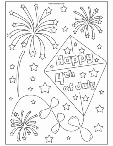 Coloring sheet for 4th of July