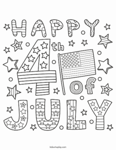 happy 4th of july coloring sheet