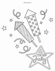 fireworks coloring page