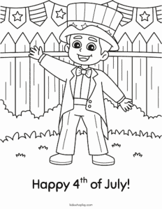 4th of July coloring sheet