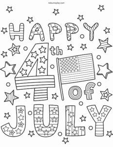 4th of July coloring sheet