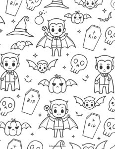 coloring page of vampires