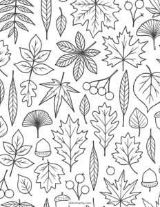 fall coloring page for kids