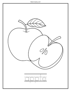 apple coloring page