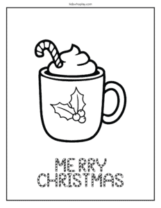 merry christmas coloring page