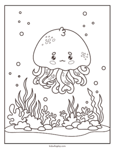 jellyfish coloring page