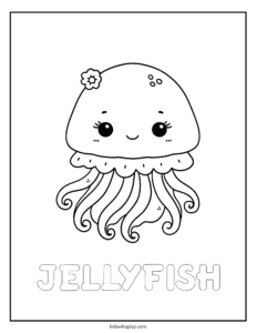 coloring page of a jellyfish