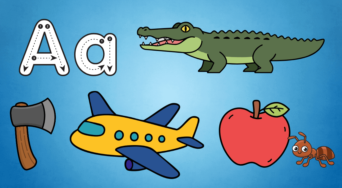 letter A words for kids