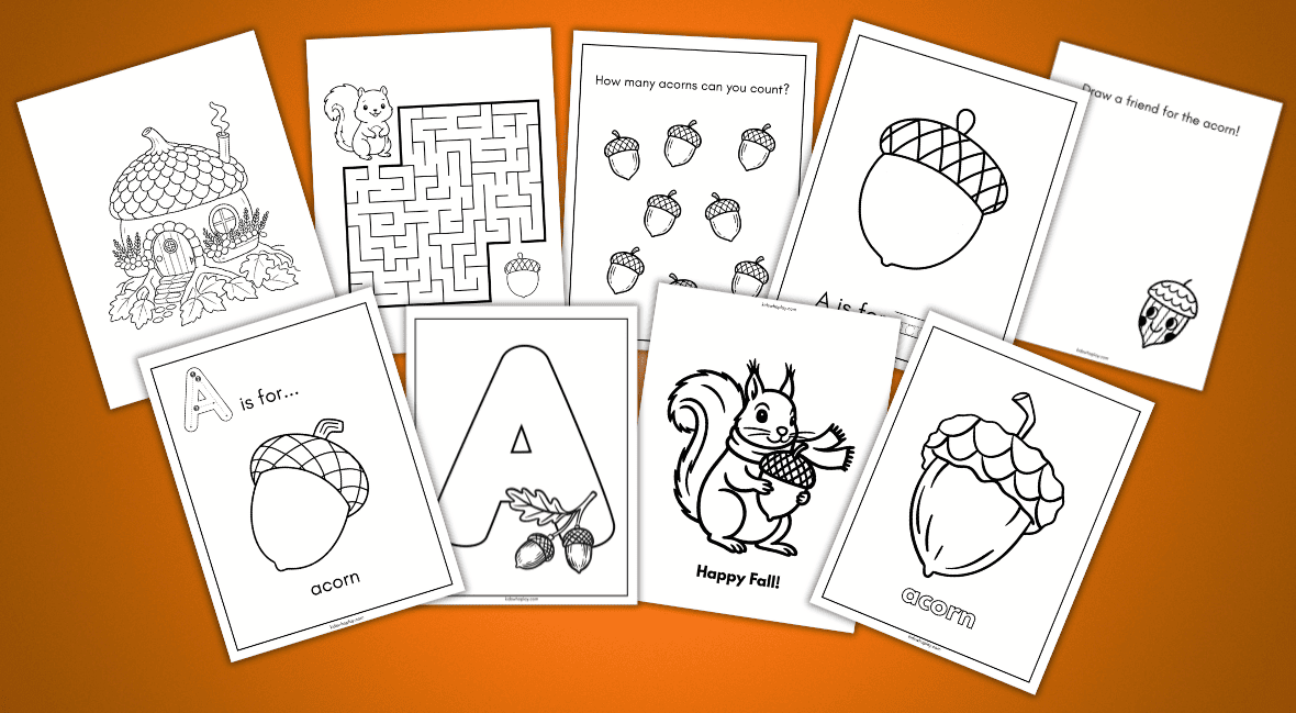 acorn coloring pages