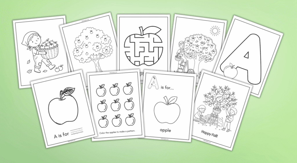 apple coloring pages