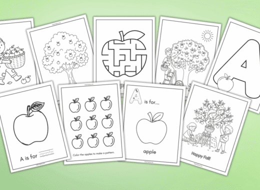 apple coloring pages