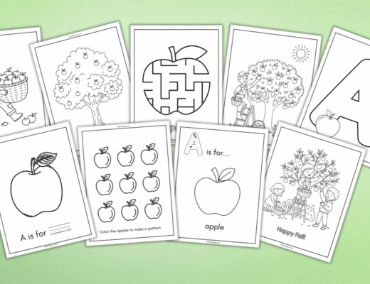 apple coloring pages
