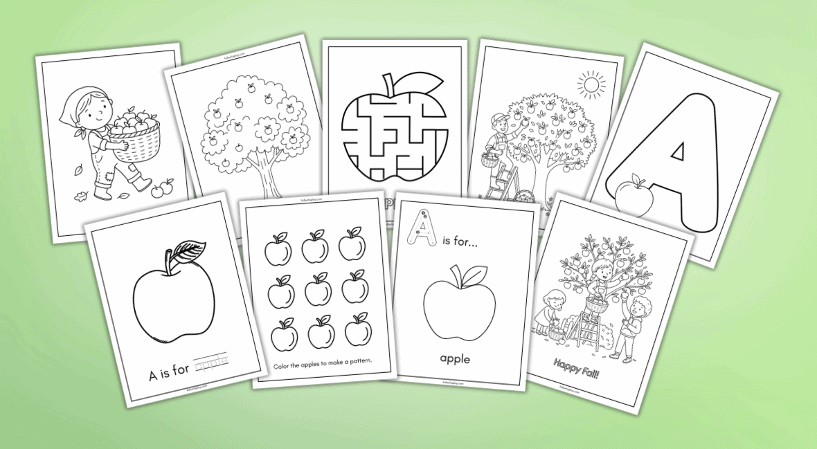 apple coloring pages