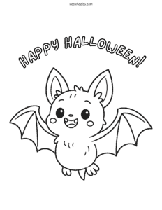 Halloween bat coloring page
