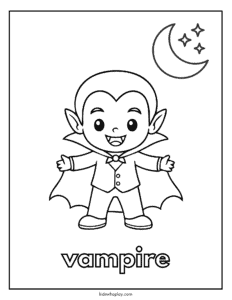 vampire coloring page