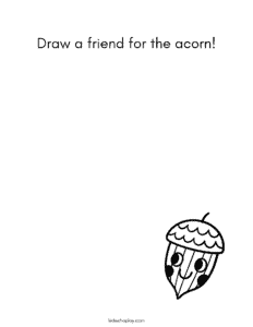 acorn coloring sheet