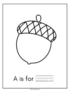 acorn coloring page