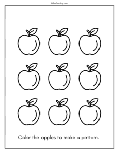 apple coloring page