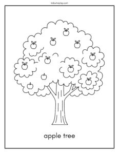 apple tree coloring page