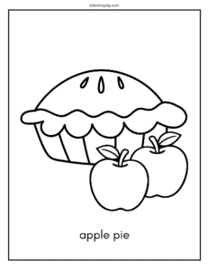 apple pie coloring page