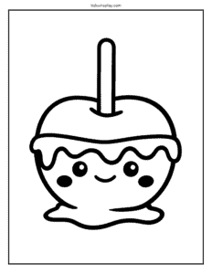 caramel apple coloring page
