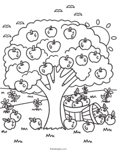 apple coloring page