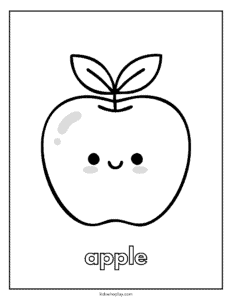 apple coloring page