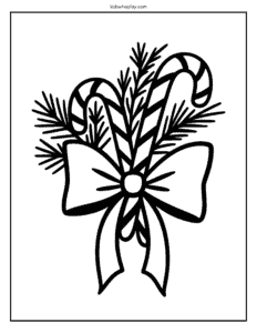 candy cane coloring page