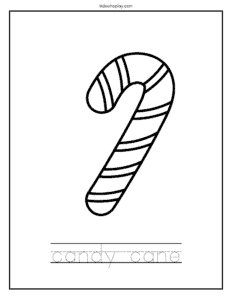 candy cane coloring page