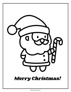 cute santa coloring page