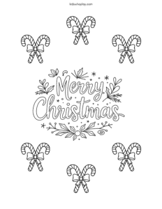 merry christmas coloring printable for kids