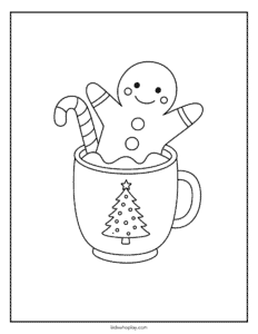 christmas hot chocolate coloring page