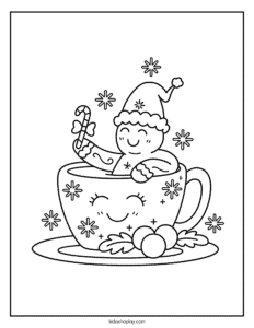 christmas gingerbread man coloring page