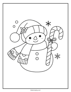 holiday snowman coloring page