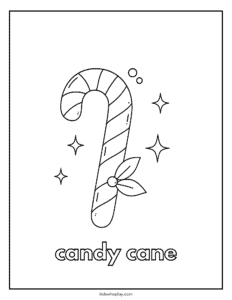 candy cane coloring sheet