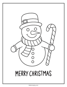 holiday snowman coloring page