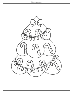 christmas candy cane coloring page