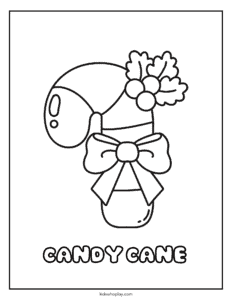 candy cane coloring page
