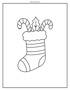 christmas candy cane coloring sheet
