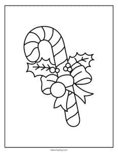 candy cane coloring page