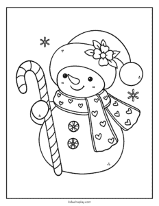 snowman coloring page