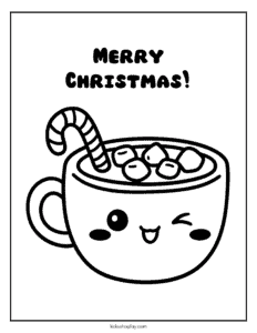 merry christmas coloring page